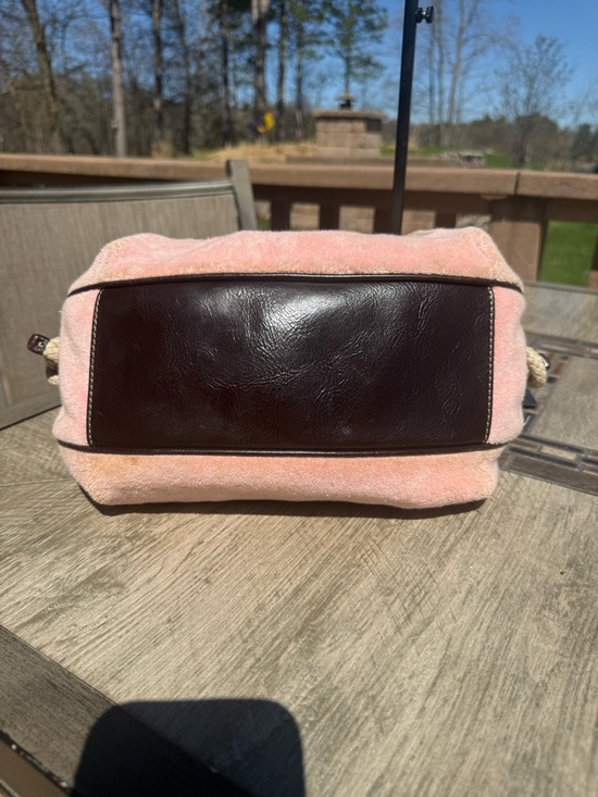 Vintage Juicy Couture Pink handbag Velour Y2K Charms